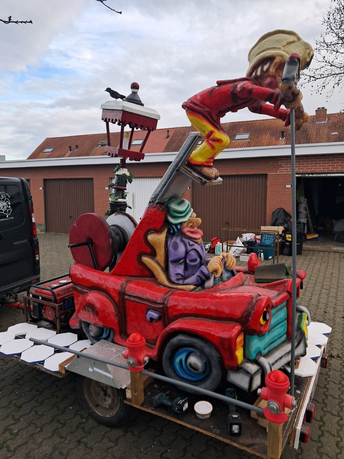 carnavalswagentje, Ophalen, Gebruikt