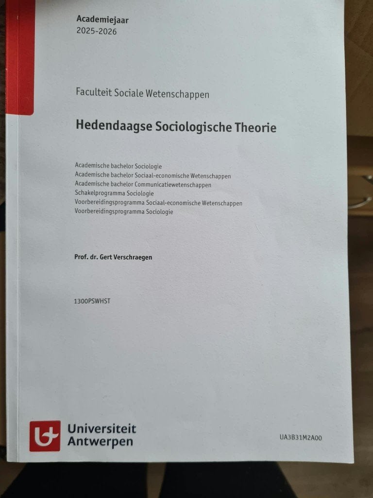 Reader Hedendaagse sociologische theorie, Envoi, Utilisé, Enseignement supérieur