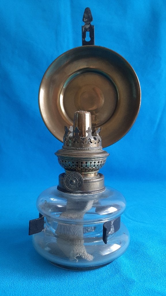 Antieke kerosinelamp voor aan de muur, Brenner Kosmos burner, Antiek en Kunst, Antiek | Verlichting, Ophalen