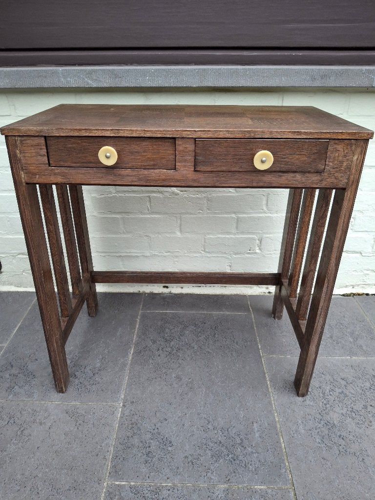 antieke houten tafeltje, Ophalen