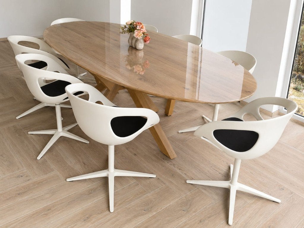 8 designstoelen (Fritz Hansen), Huis en Inrichting, Ophalen, Kunststof, Gebruikt, Wit