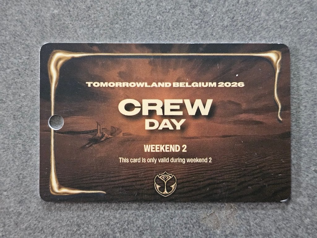 Tomorrowland - Pearlkaart (Crew day), Enlèvement ou Envoi