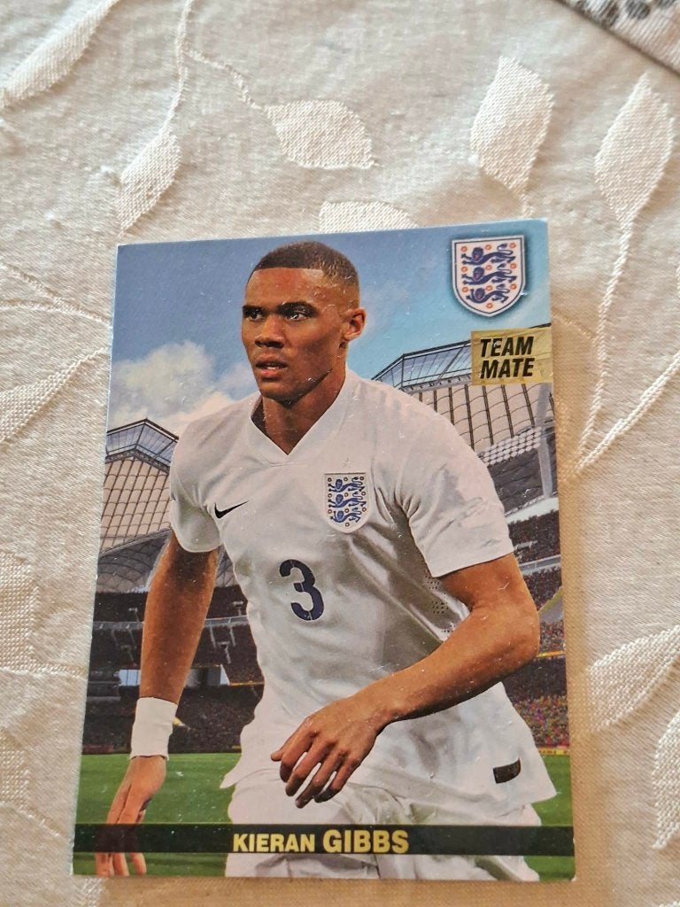 Panini/Voetbalkaart/Kieran Gibbs/Engeland/EK 2016, Verzamelen, Ophalen of Verzenden, Gebruikt, Spelerskaart