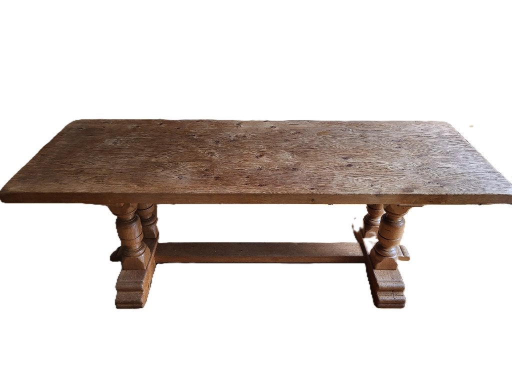 Rustiek eiken tafel, Table a manger chêne, Oak dining table, Huis en Inrichting, Tafels | Eettafels, Gebruikt, Eikenhout, 200 cm of meer