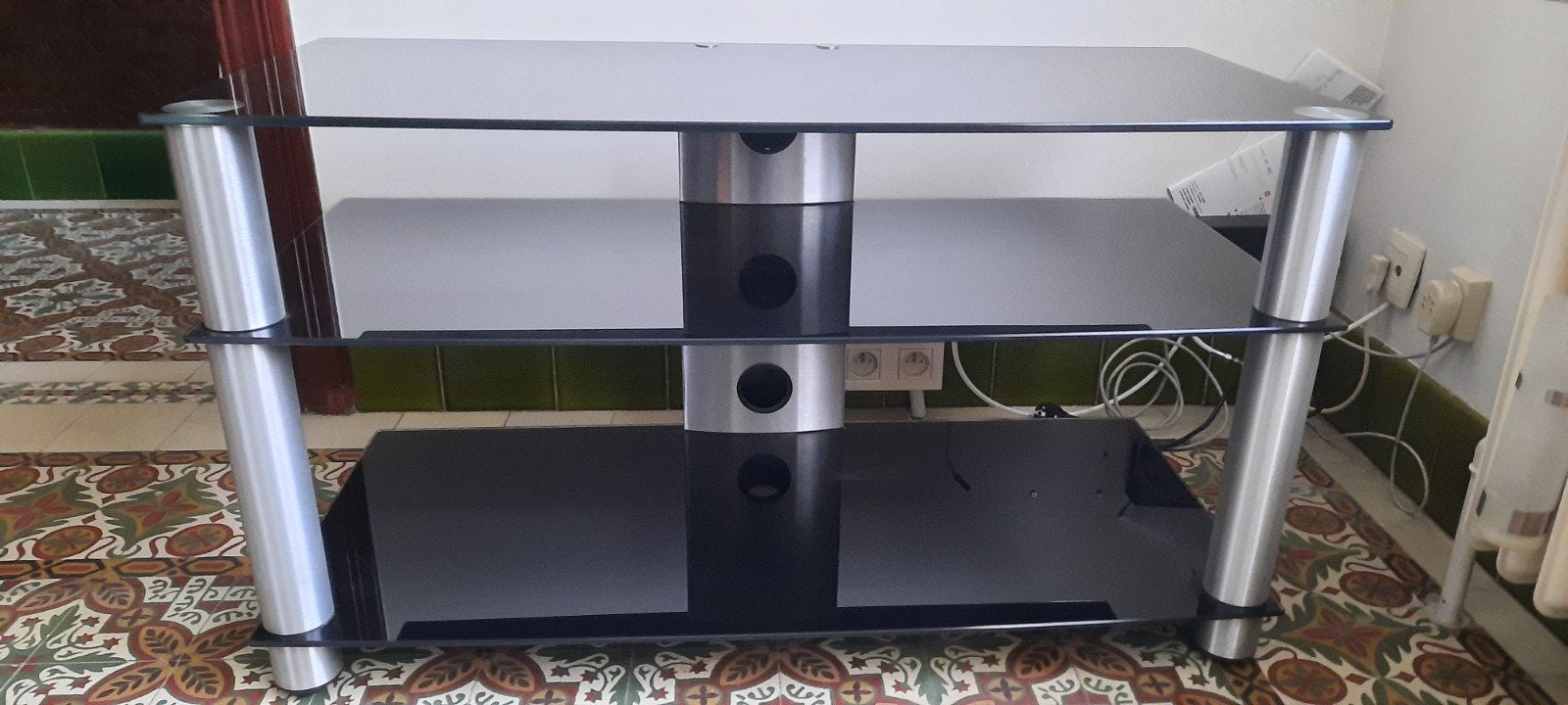 TV meubel, Huis en Inrichting, Ophalen, Glas