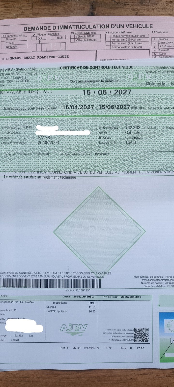 Smart roadster prête à immatriculé, Autos, Particulier, Achat, Roadster