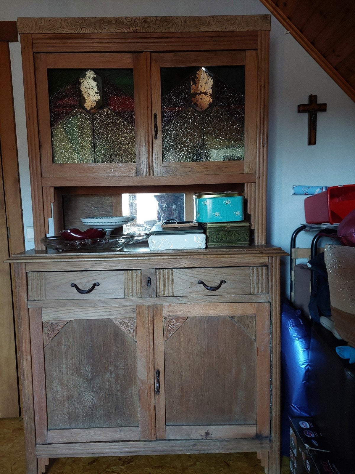 Houten buffetkast, Antiek en Kunst, Ophalen