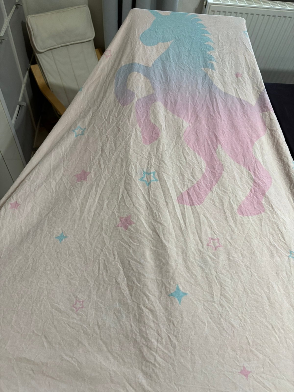 Ensemble housse de couette et taie licorne, Maison & Meubles, Enlèvement ou Envoi, Utilisable des deux côtés, Rose, Autres marques