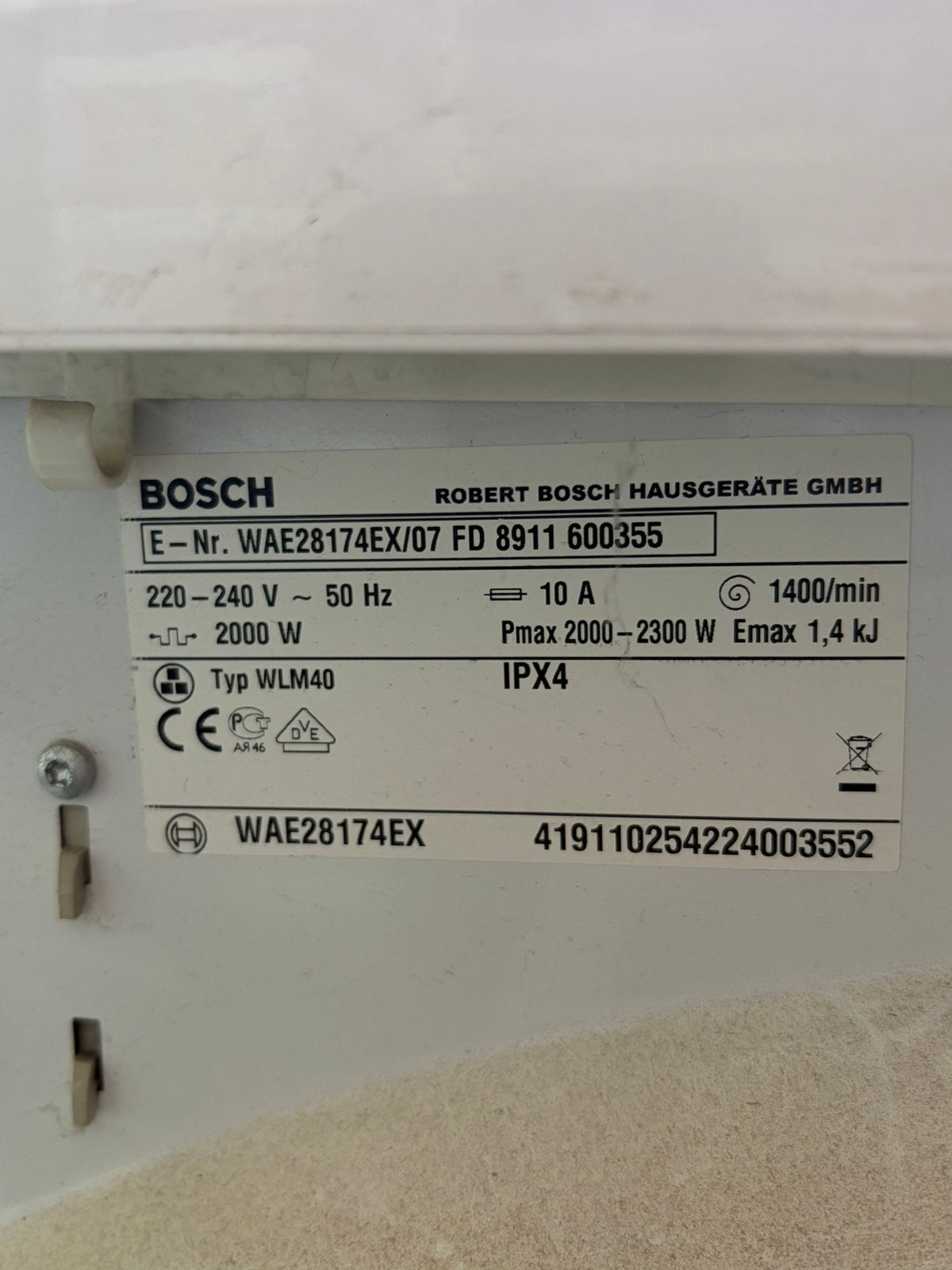 Bosch Maxx 7 VarioPerfect wasmachine – 7 kg – 1400 t/min, Electroménager, Lave-linge, 1200 à 1600 tours, 6 à 8 kg, Enlèvement