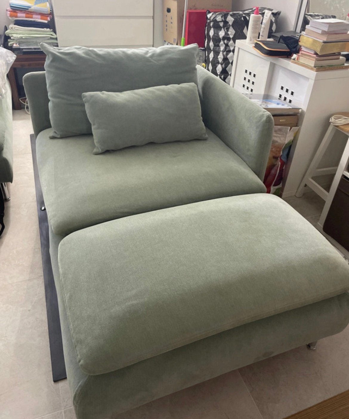Méridienne IKEA Söderhamn + sommier + accoudoir, Huis en Inrichting, Ophalen, Zo goed als nieuw