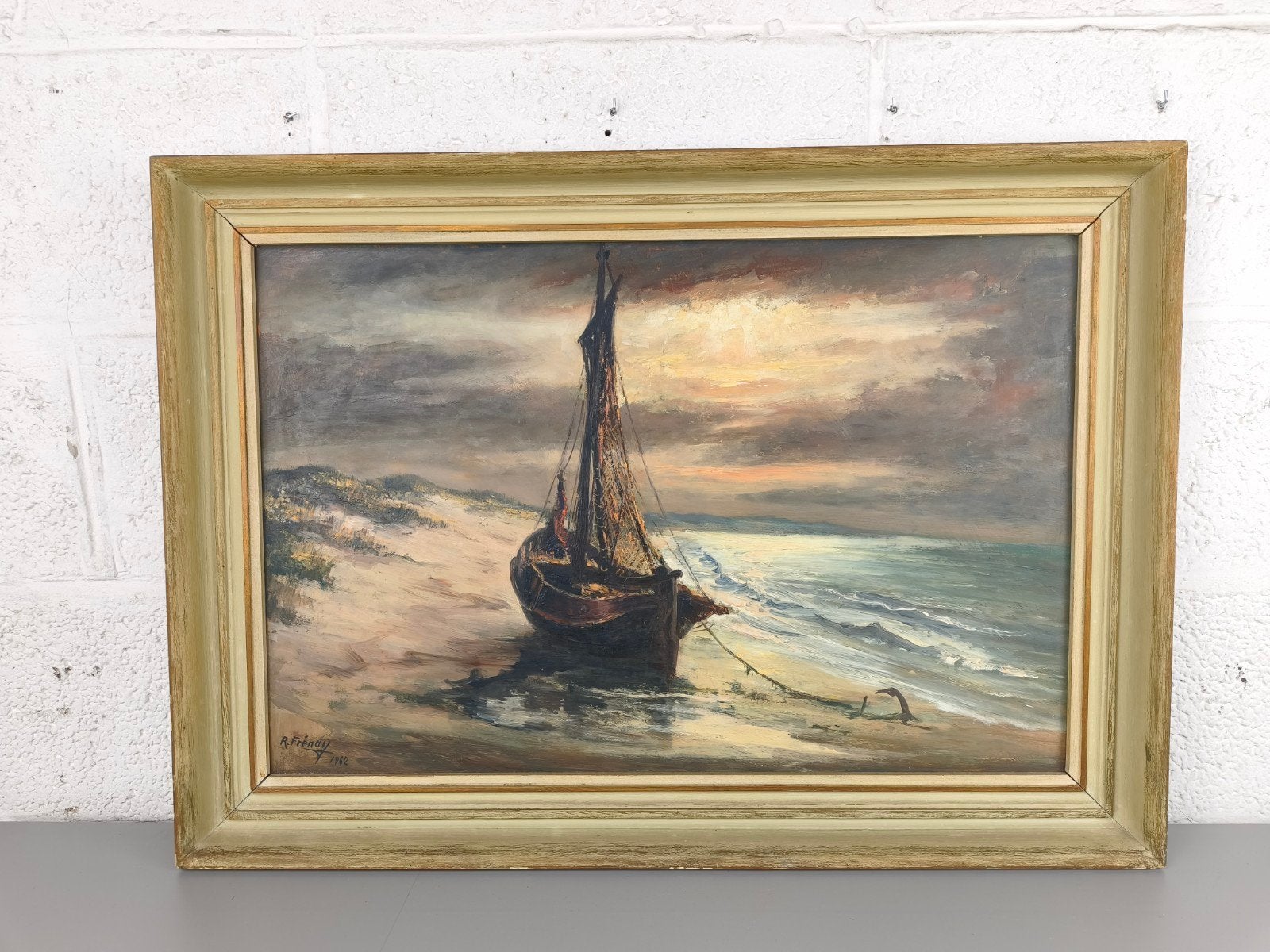 Robert Frénay - maritiem schilderij, Antiek en Kunst, Kunst | Schilderijen | Klassiek, Ophalen