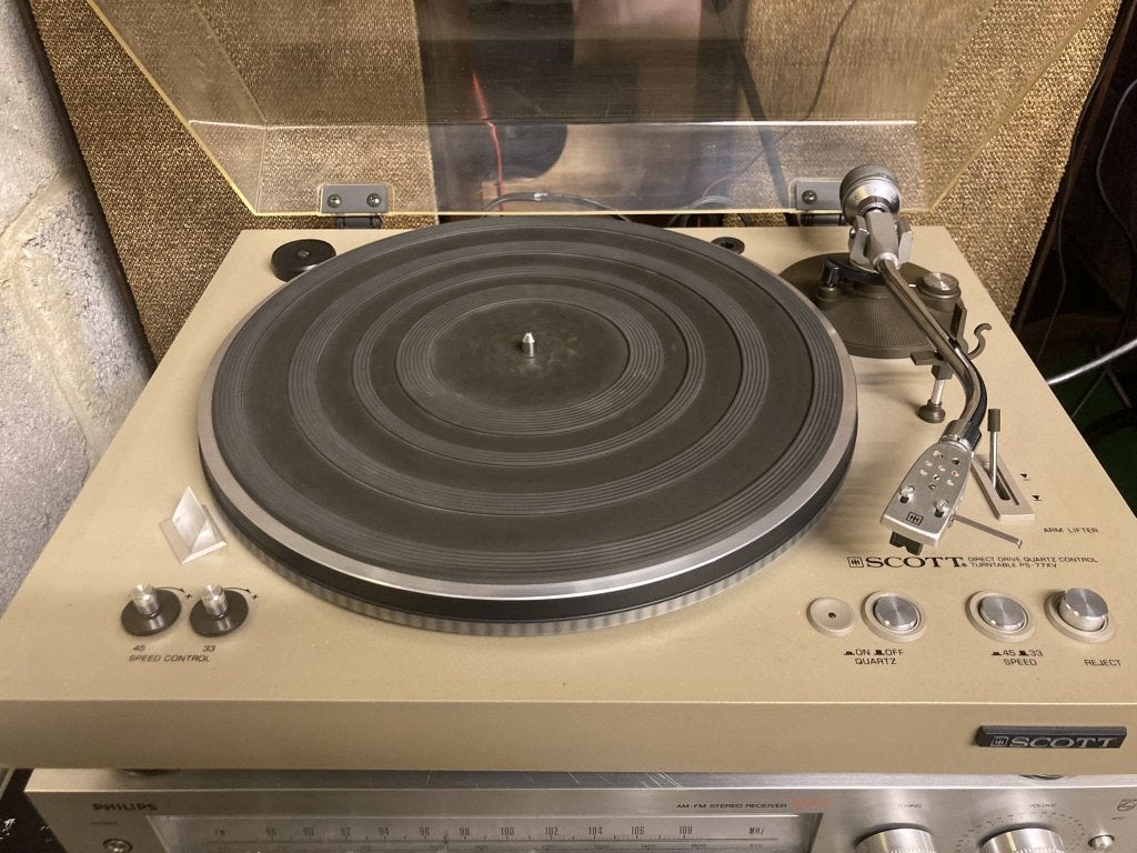 Zeldzame Scott PS-77XV Platenspeler – Quartz Direct Drive, TV, Hi-fi & Vidéo, Enlèvement ou Envoi, Ne fonctionne pas, Tourne-disque