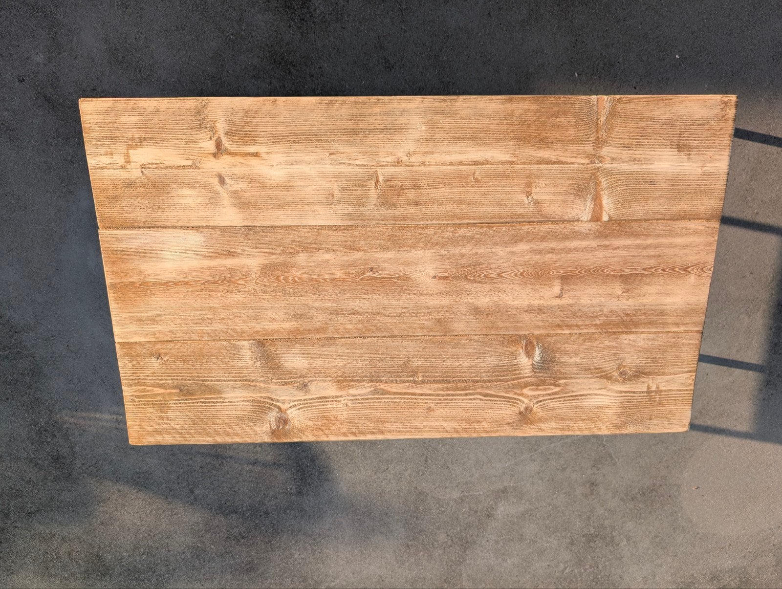 Industriële salontafel – Hout & wit metaal, Ophalen, Hout