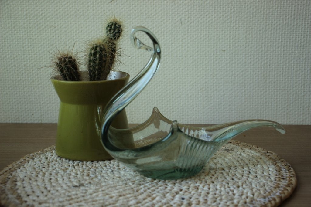 Glazen zwaan, Antiek en Kunst, Ophalen of Verzenden