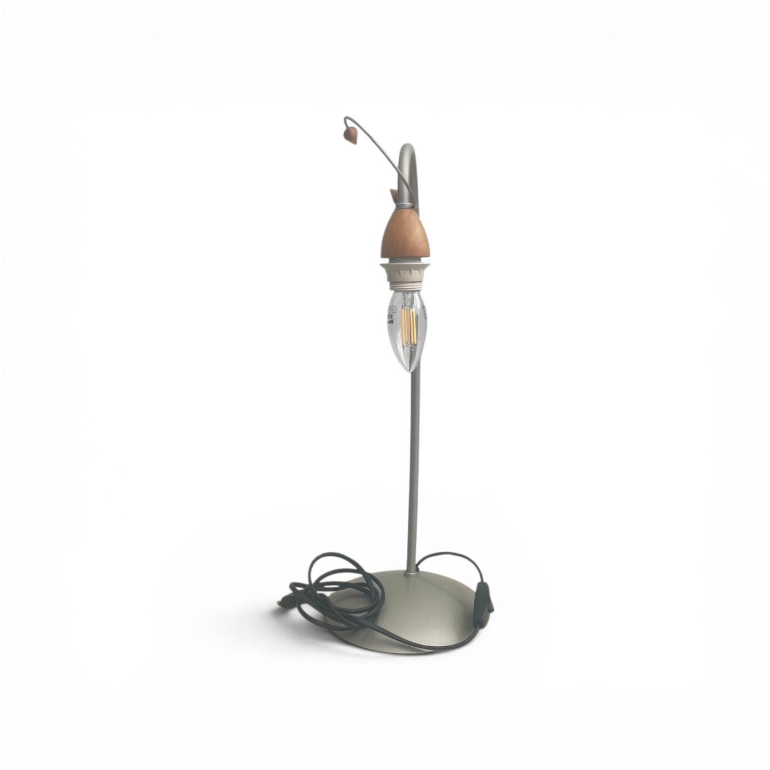 Design tafellamp in metaal en hout, Huis en Inrichting, Ophalen, Hout, Sfeerlamp, Design