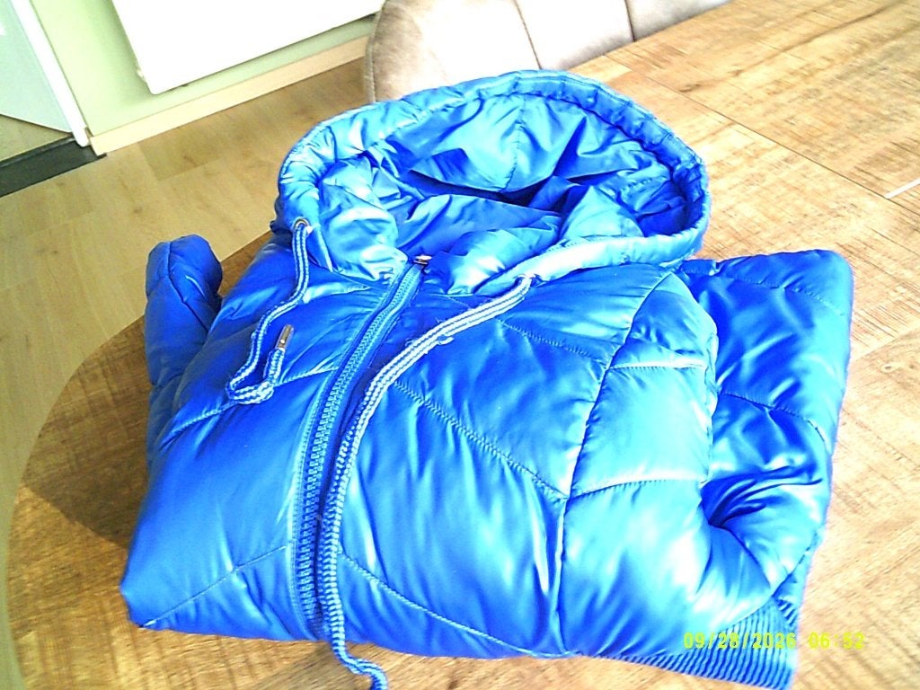 Gery Weber (Taifun) Winterjas Koningsblauw met kap, Maat 44, Blauw, Maat 42/44 (L), Ophalen of Verzenden, Zo goed als nieuw