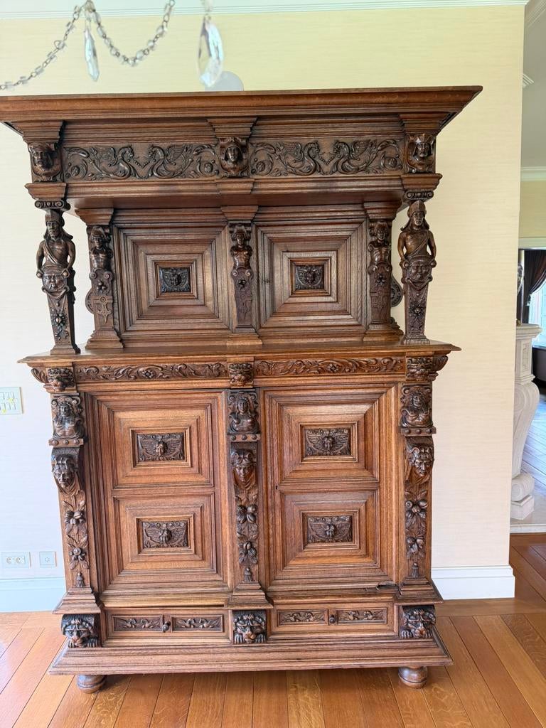 Luxe Massief eiken kasten, Antiek en Kunst, Ophalen