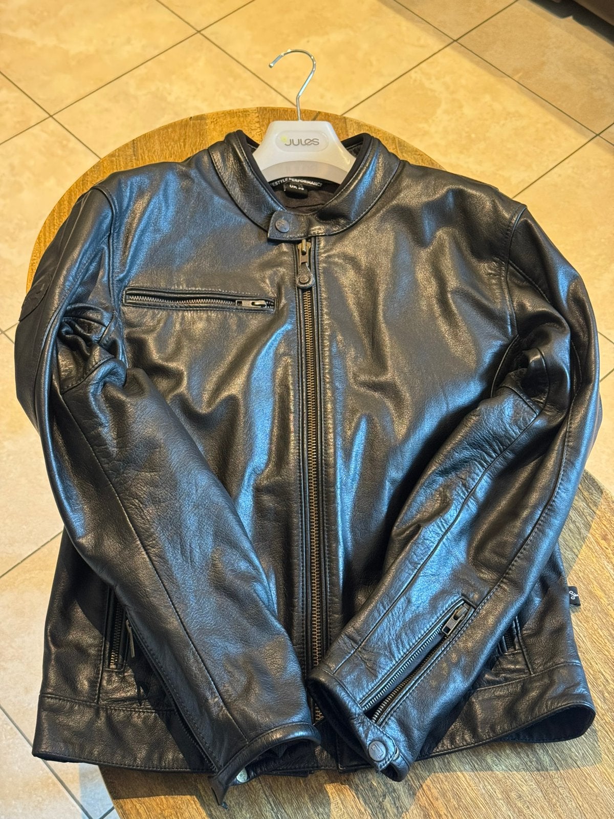Leder jas Richa "Normandie 48, Ophalen of Verzenden, Zo goed als nieuw, Maat 48/50 (M), Zwart