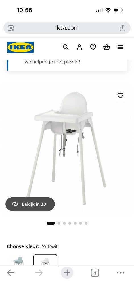 IKEA eetstoel, Kinderen en Baby's, Ophalen, Gebruikt, Overige typen, Gordel(s)