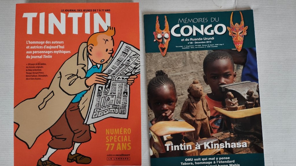 Tintin à Kinshasa revue + livre Journal Tintin Belgique, Envoi, Utilisé