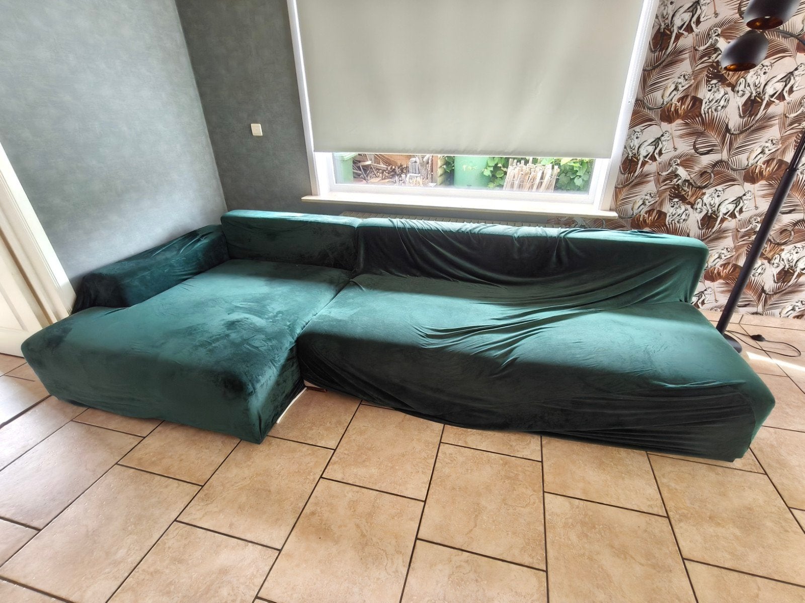 Zetel met overtrek, Ophalen, Gebruikt, 100 tot 125 cm, 300 cm of meer