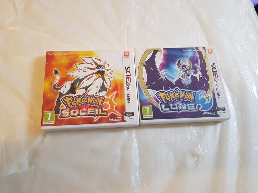 Lot Pokémon soleil et lune 3ds