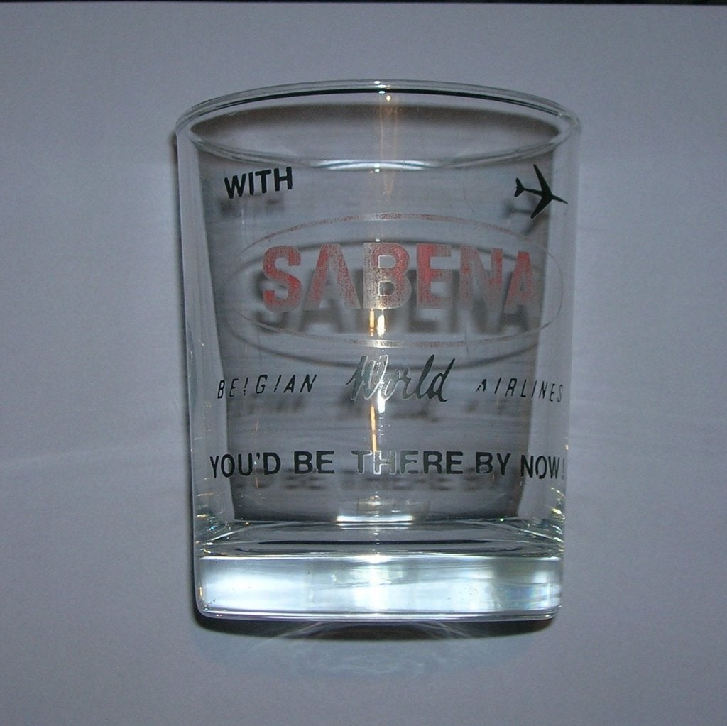 Sabena drinkglas, Collections, Souvenirs Sabena, Enlèvement, Utilisé