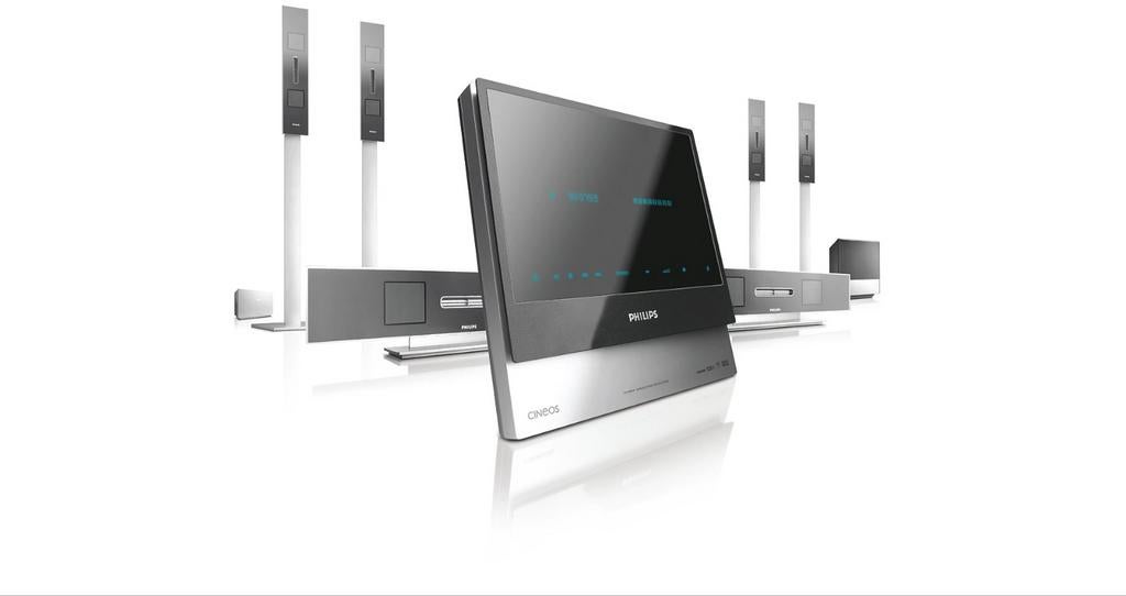 Philips home cinema design set HTS9800W, 7.1-systeem, Philips, 70 watt of meer, Ophalen of Verzenden
