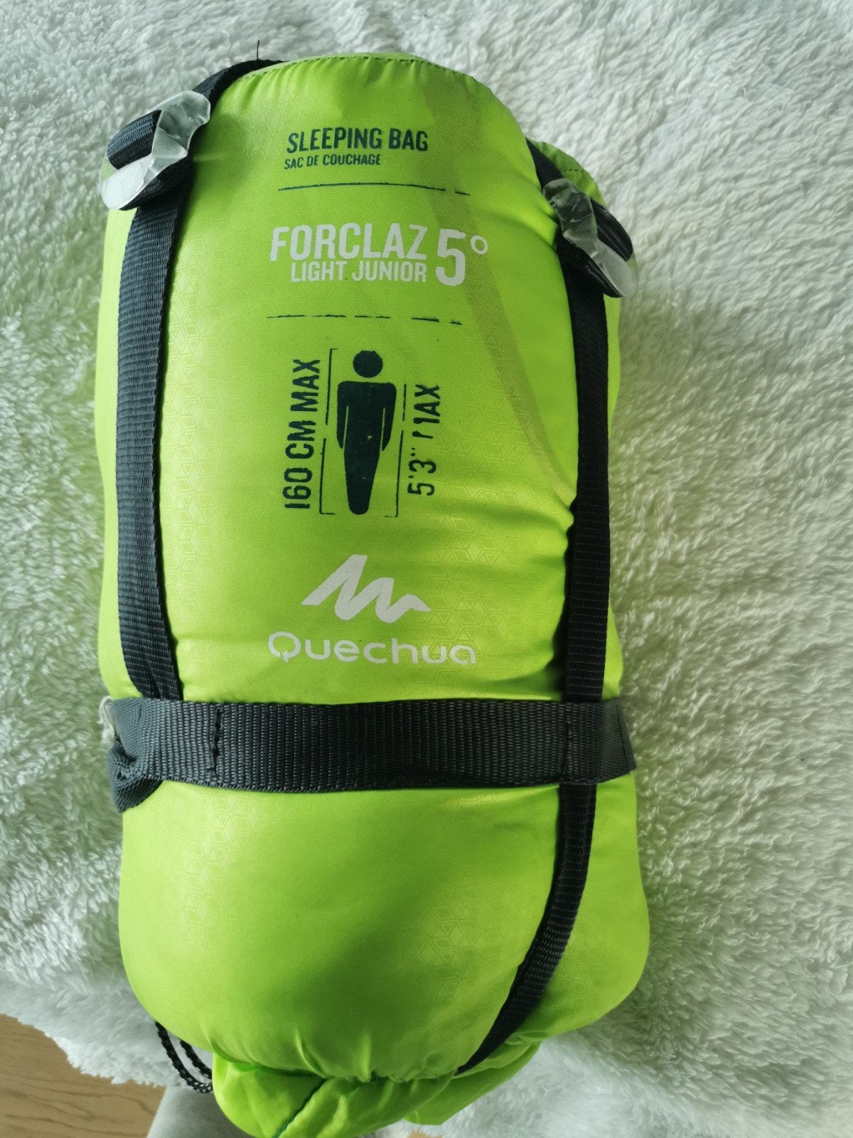 Sac de couchage Quechua Forclaz Light Junior 5 x 160 cm, Caravanes & Camping, Enlèvement ou Envoi, Utilisé