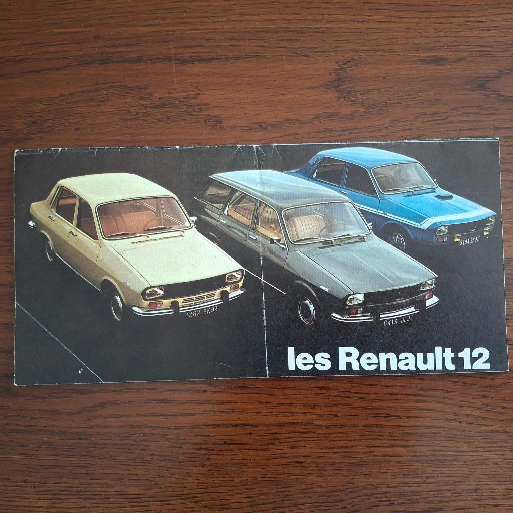 Dépliant de la gamme Les RENAULT 12 '69 + RENAULT 1975, Livres, Autos | Brochures & Magazines, Enlèvement ou Envoi, Comme neuf