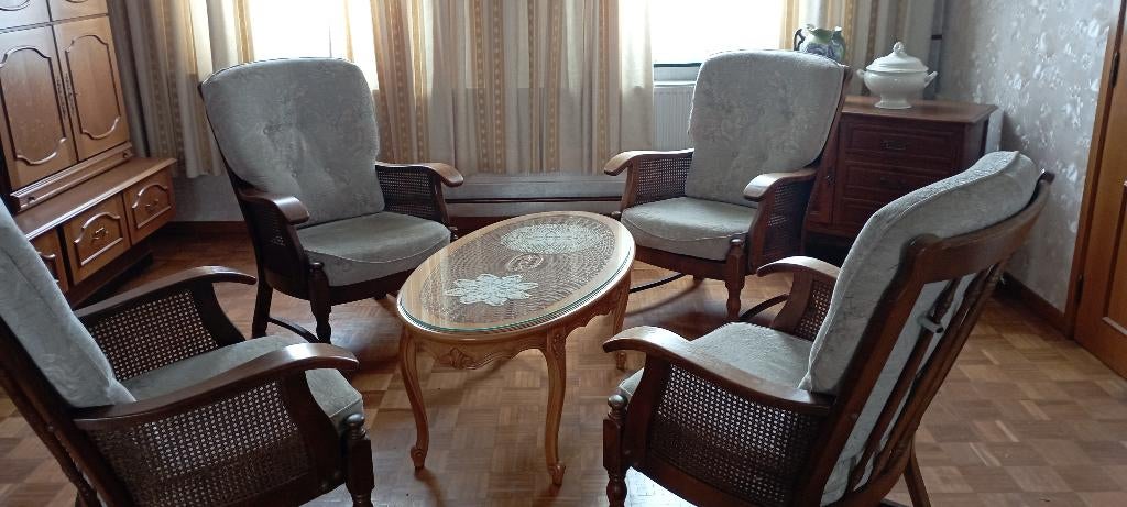 4 Zetels, Maison & Meubles, Canapés | Salons, Moins de 75 cm, Moins de 150 cm, Enlèvement, Tissus
