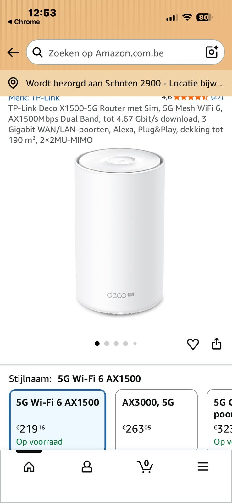 TP-link Deco X50(5g), Ophalen of Verzenden, Gebruikt