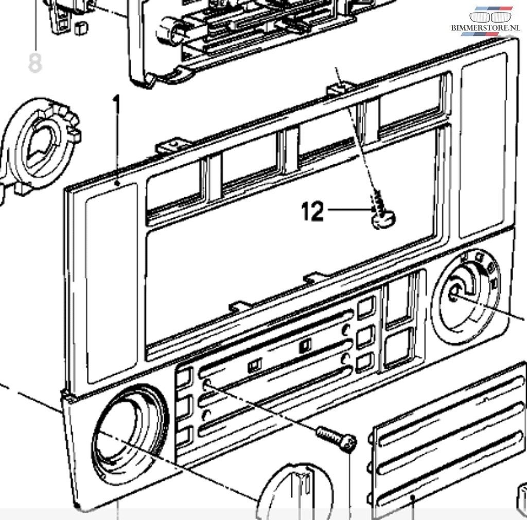 Kachel bedienings paneel zonder klok BMW 3 serie E30 6411138, -, Utilisé, -, Enlèvement ou Envoi