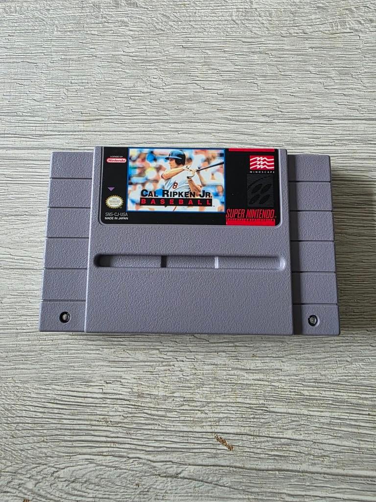 Cal Ripken Jr. Super Nintendo SNES Amerikaans honkbal, Games en Spelcomputers, Games | Nintendo Super NES, Gebruikt, Sport, 2 spelers