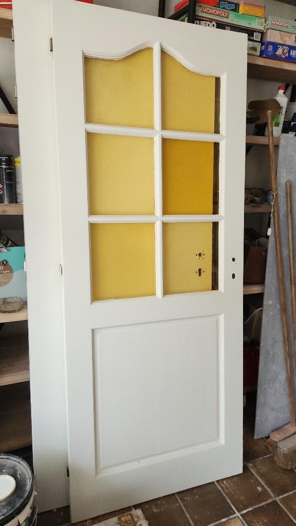 Massieve houten deur, Doe-het-zelf en Bouw, Ophalen, Gebruikt, 80 tot 100 cm, Binnendeur