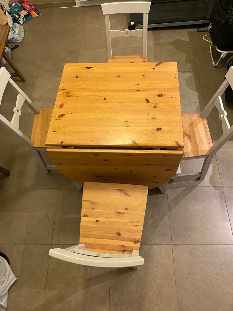 Table+4 chaises, Ophalen, Zo goed als nieuw