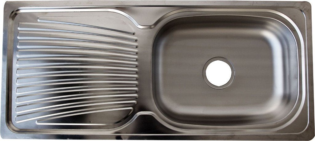 Evier cuisine à encastrer 1 bac 96X43 cm en acier inoxydable, Maison & Meubles, Cuisine | Éléments de cuisine, Envoi, Neuf, Gris