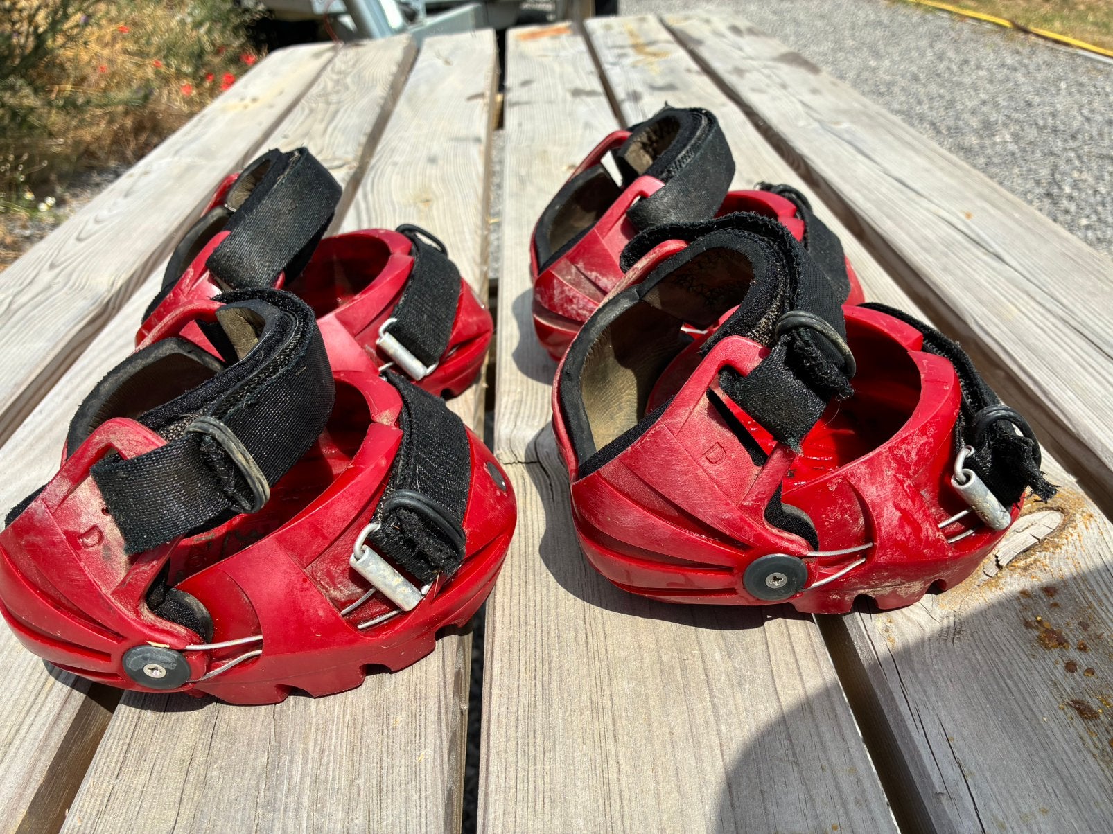 4 Renegade Viper hoefschoenen in rood, maat 130 x 120, Hipposandales, Enlèvement ou Envoi, Comme neuf, S