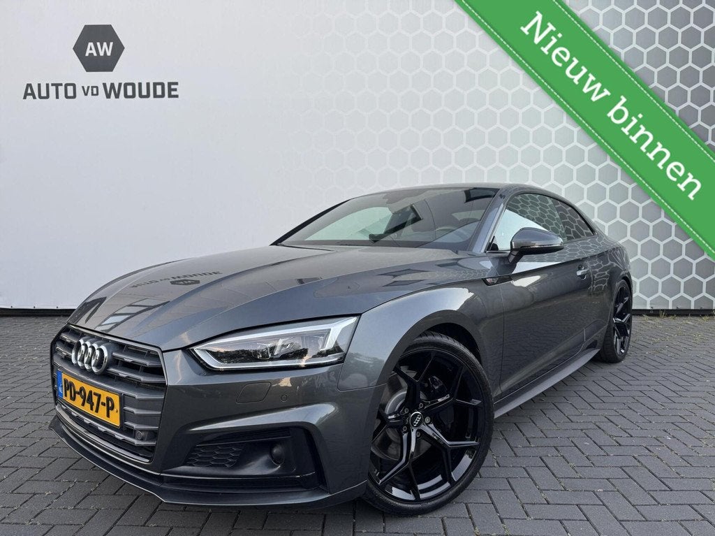 Audi A5 Coupé 2.0 TFSI Quattro Black pack S-line LED Leer, Autos, Argent ou Gris, Achat, Euro 6, Entreprise