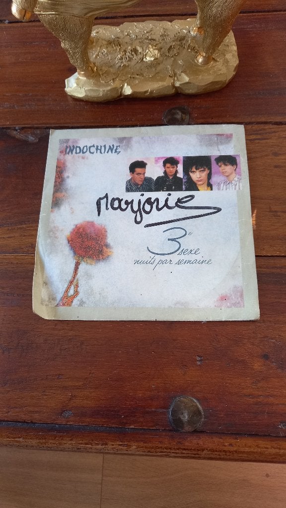 vinyl (45T) indochine "3 nuits par semaine/3em sexe", Ophalen, Zo goed als nieuw, Pop