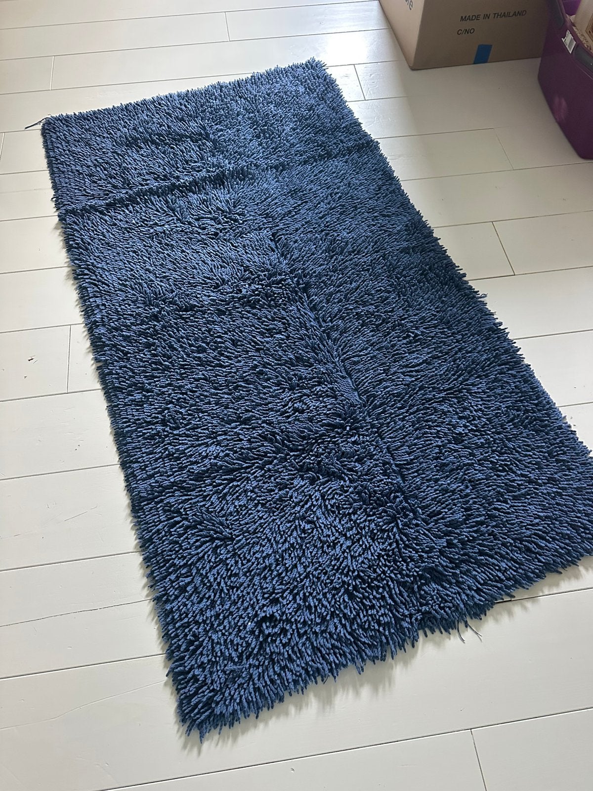 Badmat, Maison & Meubles, Enlèvement, Utilisé, Bleu, Rectangulaire