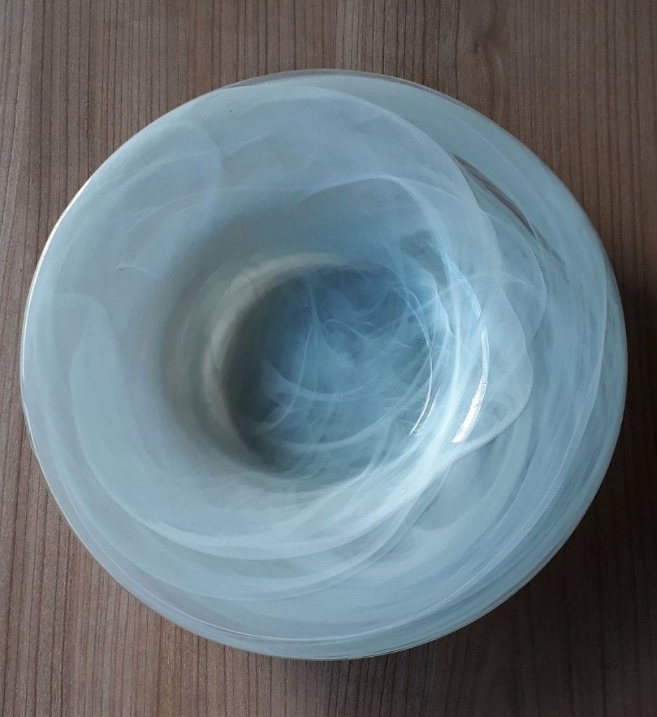 6 vintage borden in gewolkt glas, Ophalen