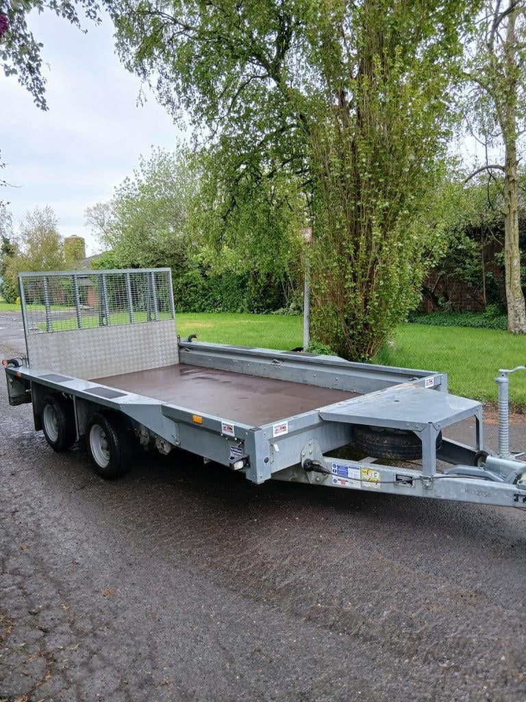 Machinetransporter Ifor Williams 3,5 ton 3m66 x 1m84., Auto diversen, Aanhangers en Bagagewagens, Ophalen, Zo goed als nieuw