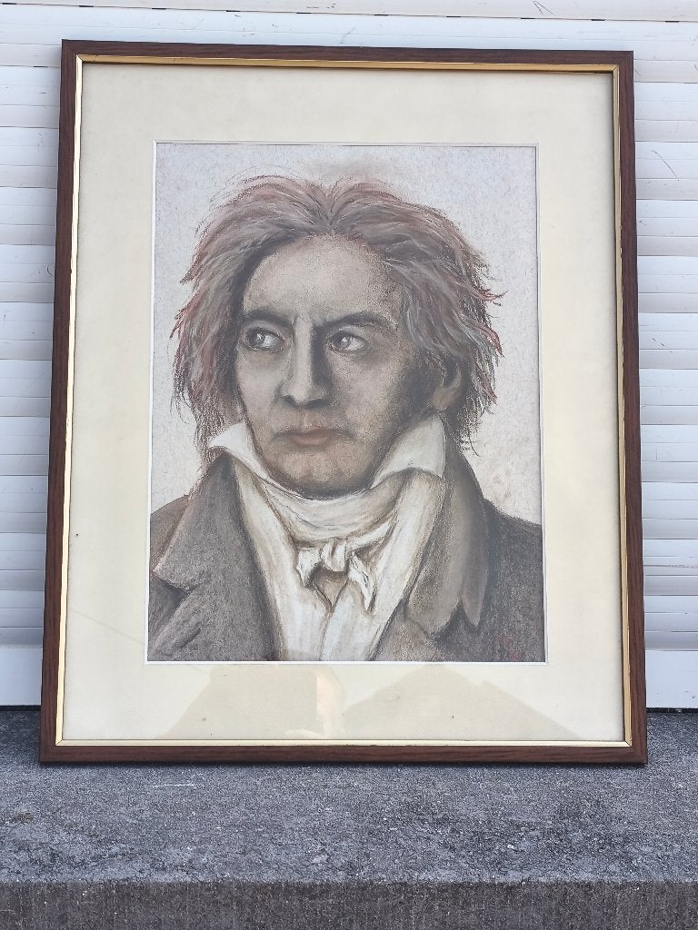 Pastel homme monograme jean marie pingot, Antiquités & Art, Art | Peinture | Classique, Enlèvement ou Envoi, Pastel