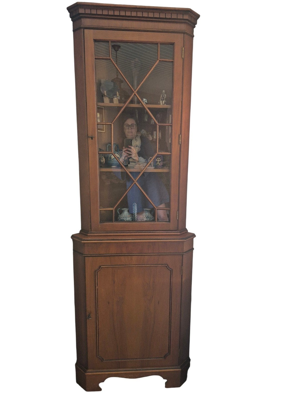Meuble d'angle anglais classique en acajou, Avec porte(s), Moins de 25 cm, Klassiek, Cerisier