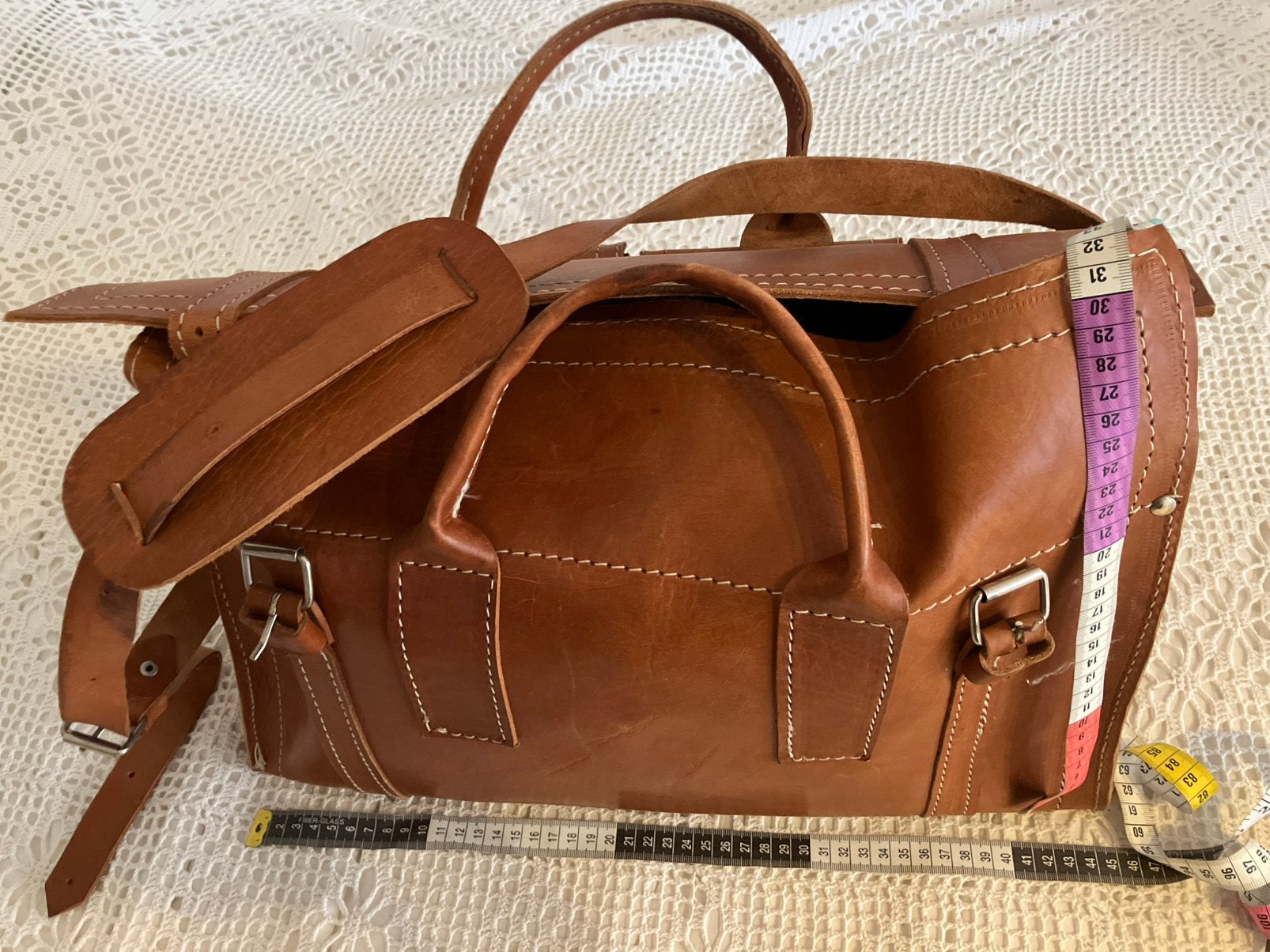 Lederen Weekend- reistas., Handtassen en Accessoires, Tassen | Damestassen, Ophalen of Verzenden, Zo goed als nieuw
