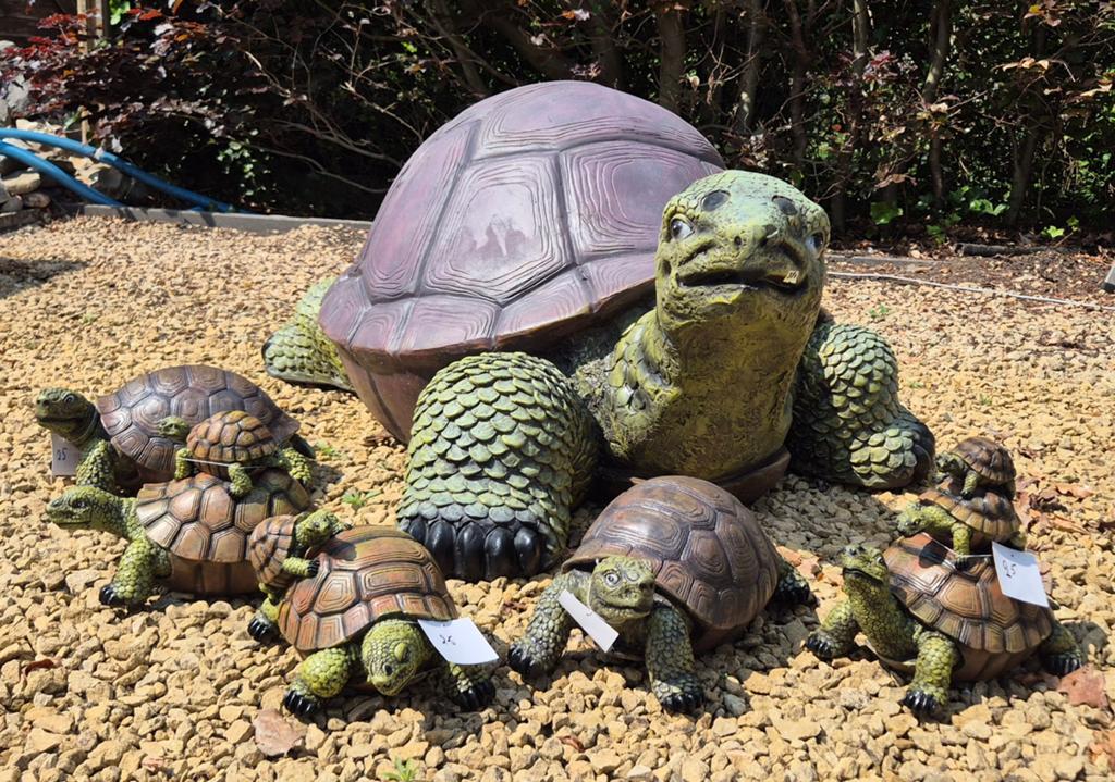 Schildpadden familie, groot en klein modellen, Tuin en Terras, Tuinbeelden, Ophalen, Nieuw, Kunststof, Dierenbeeld
