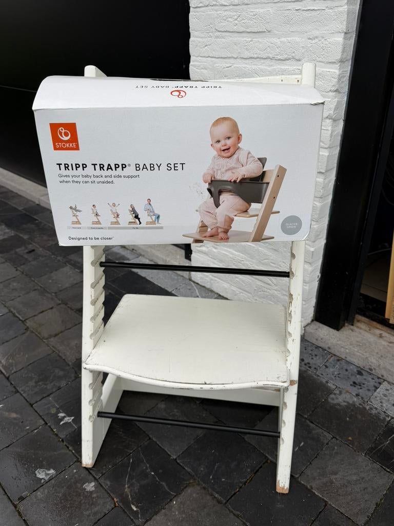 Stokke Tripp Trapp met babyzitje, Kinderen en Baby's, Kinderstoelen, Ophalen, Gebruikt