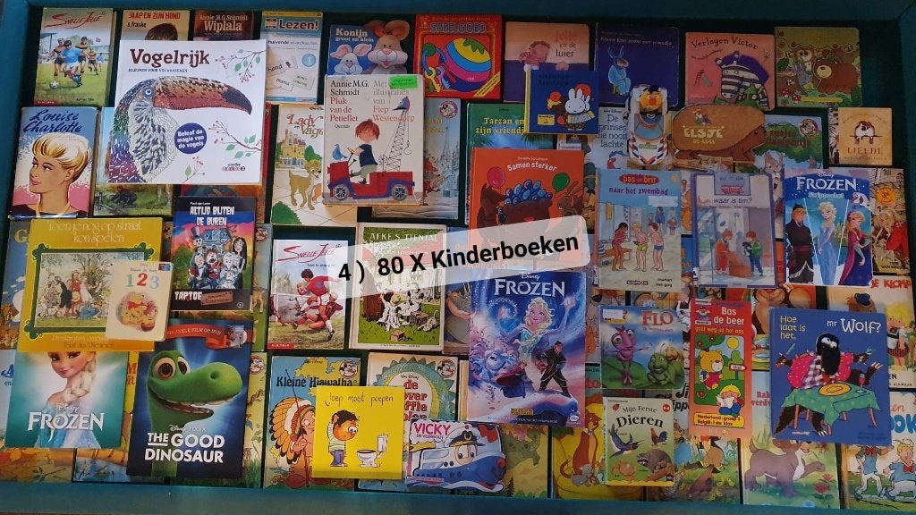 Mega partij van 80 kinderboeken (Disney, Nijntje, Pluk etc.), Ophalen, Gelezen, Sprookjes