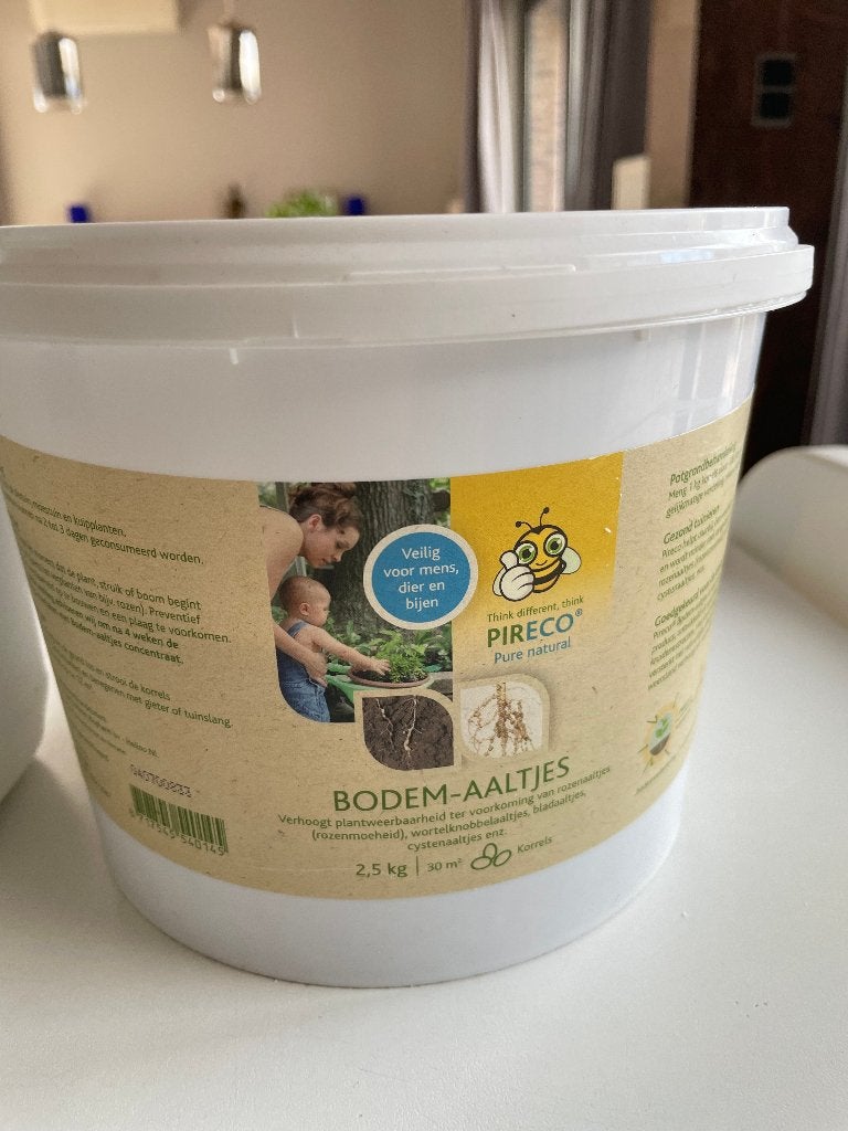 Nieuw Bodem-aaltjes 2.5 kg pot PIRECO pure natural, Ophalen